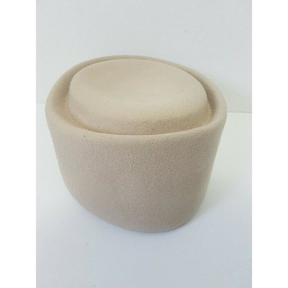 Lancaster Vintage 100% Wool Hat Women Made in USA Beige Woman - Picture 2 of 12
